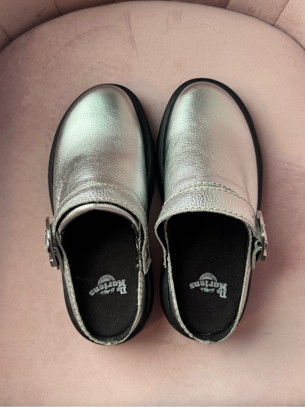 Dr. Martens LAKETEN SLINGBACK MULE Silver NWOB